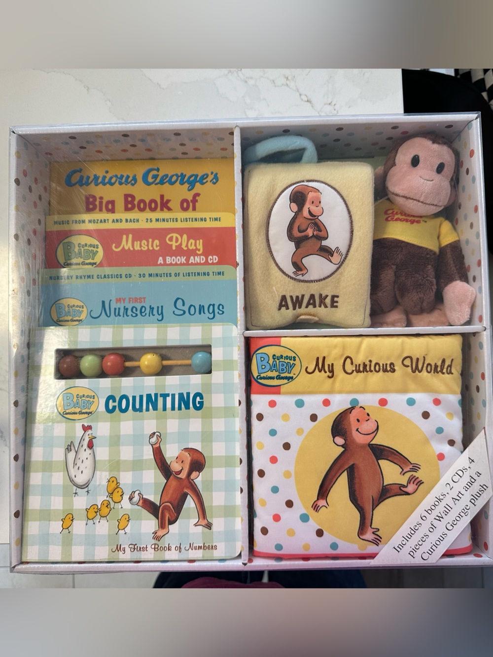 Curious George Baby Deluxe Book & Gift Set - Unopened